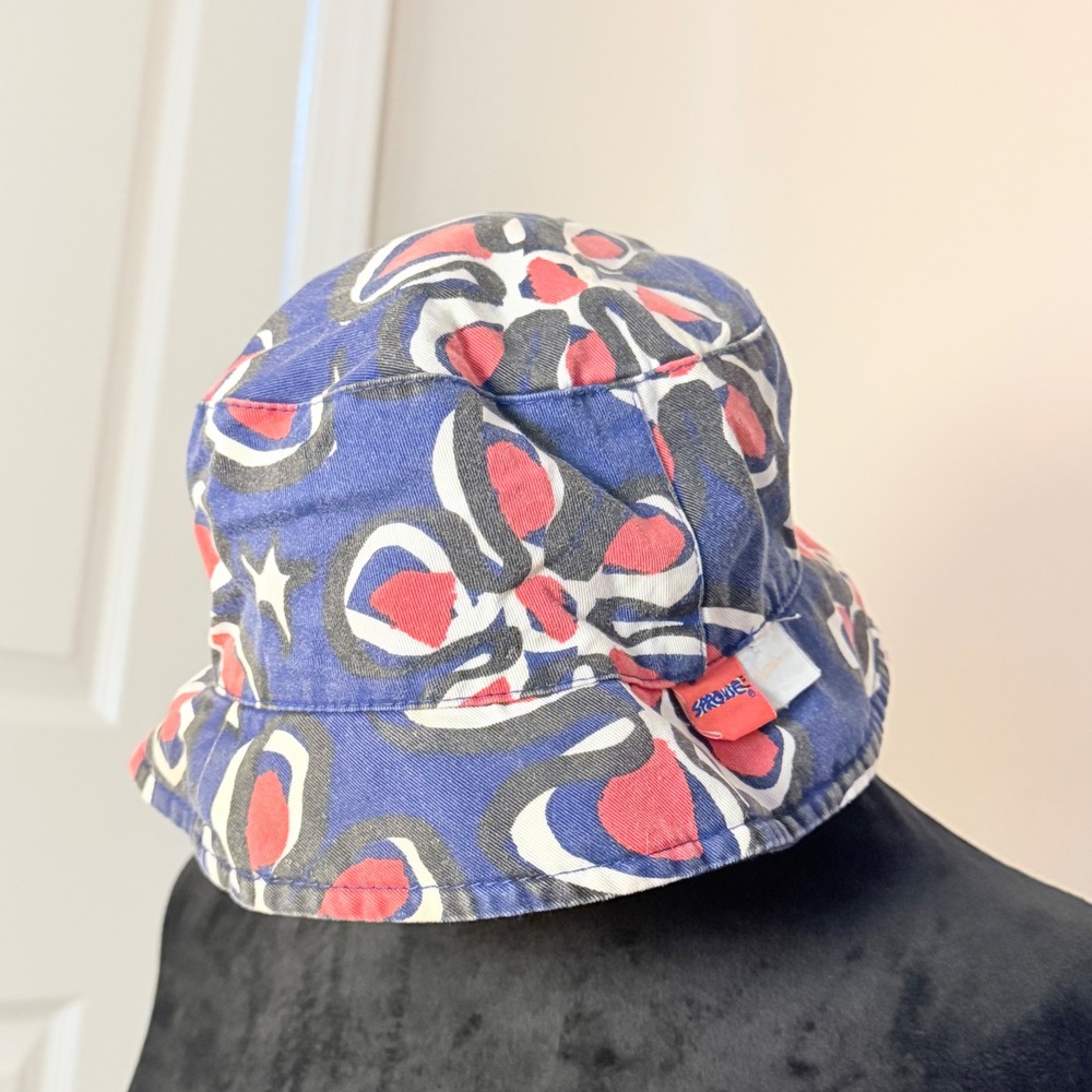 RARE 1980s Stephen Sprouse Graffiti Americana Bucket Hat Vintage Designer
